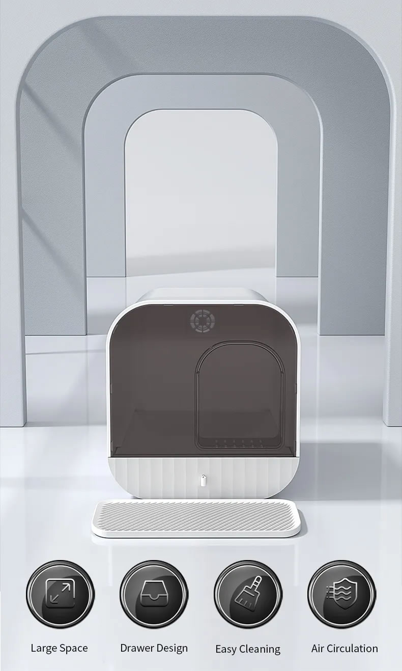 cat litter box fully enclosed drawer cat litter box splash proof oversized cat toilet cleaning